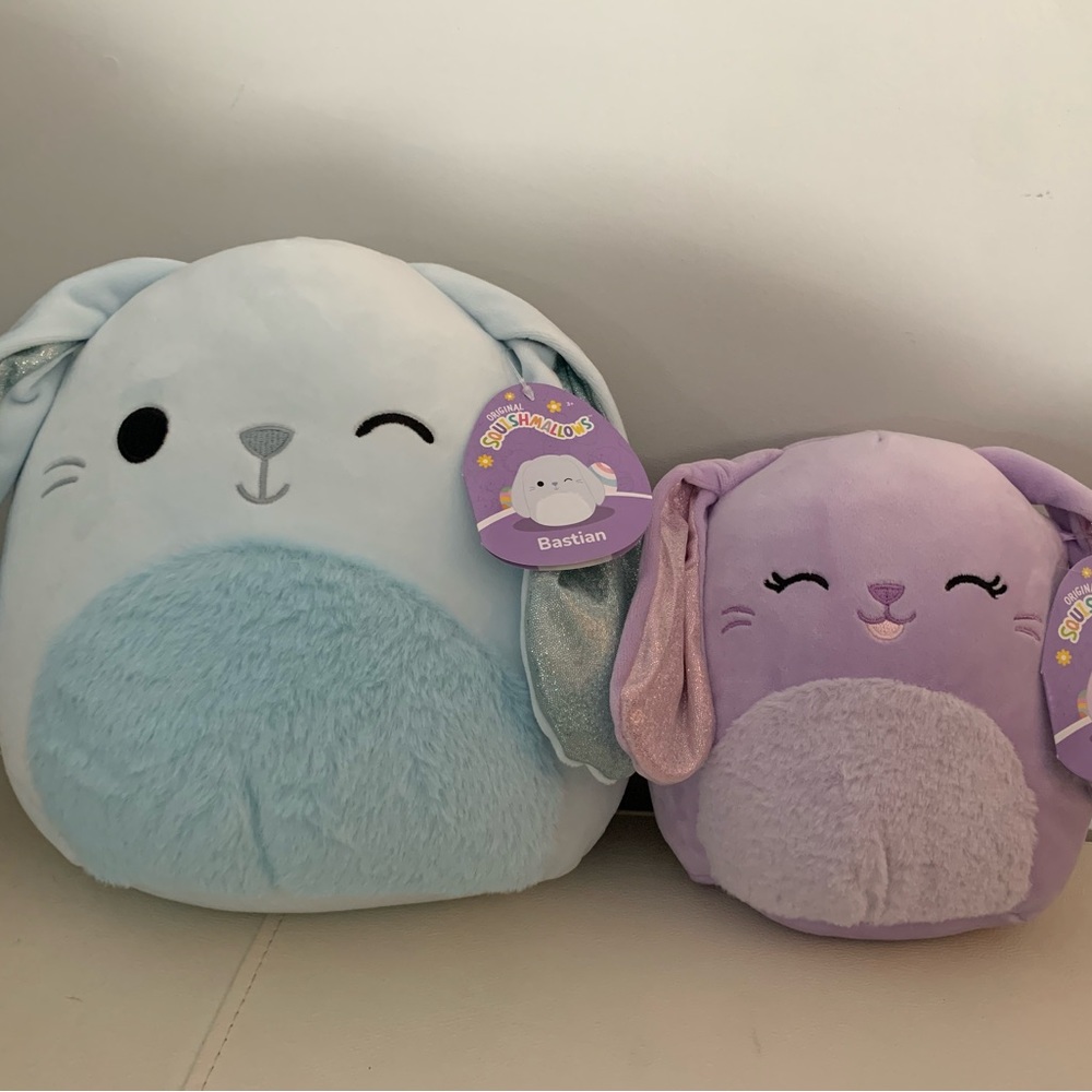 Bunny Squishmallow Bundle! 11” Bastion 8” Bubbles